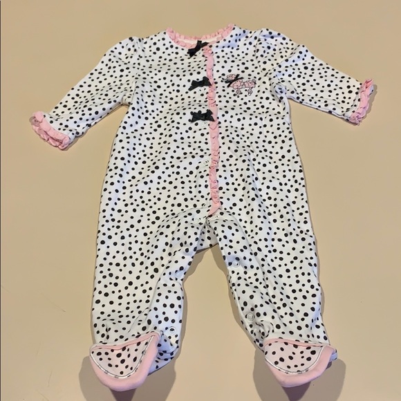 Little Me Infants Bundle of 4 onesies with feet size 6 months - Picture 6 of 8